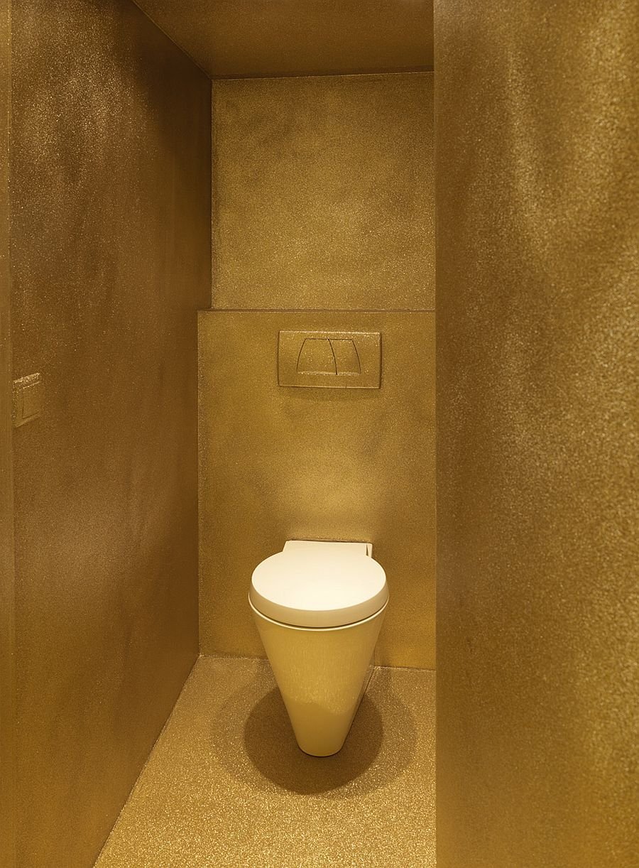 Декоративная штукатурка в туалете