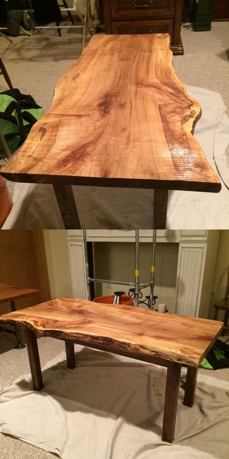 Столешница из необрезной доски