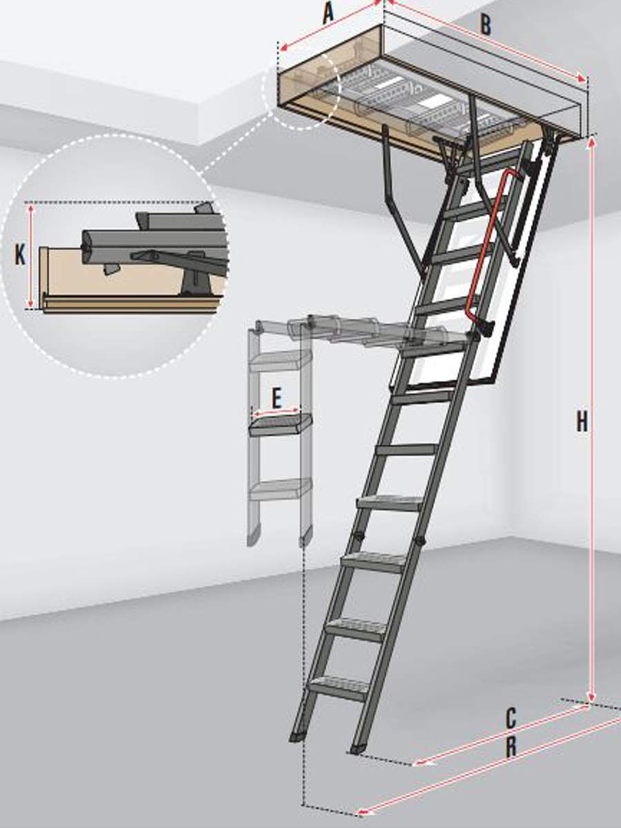 Люк на чердак 600х800