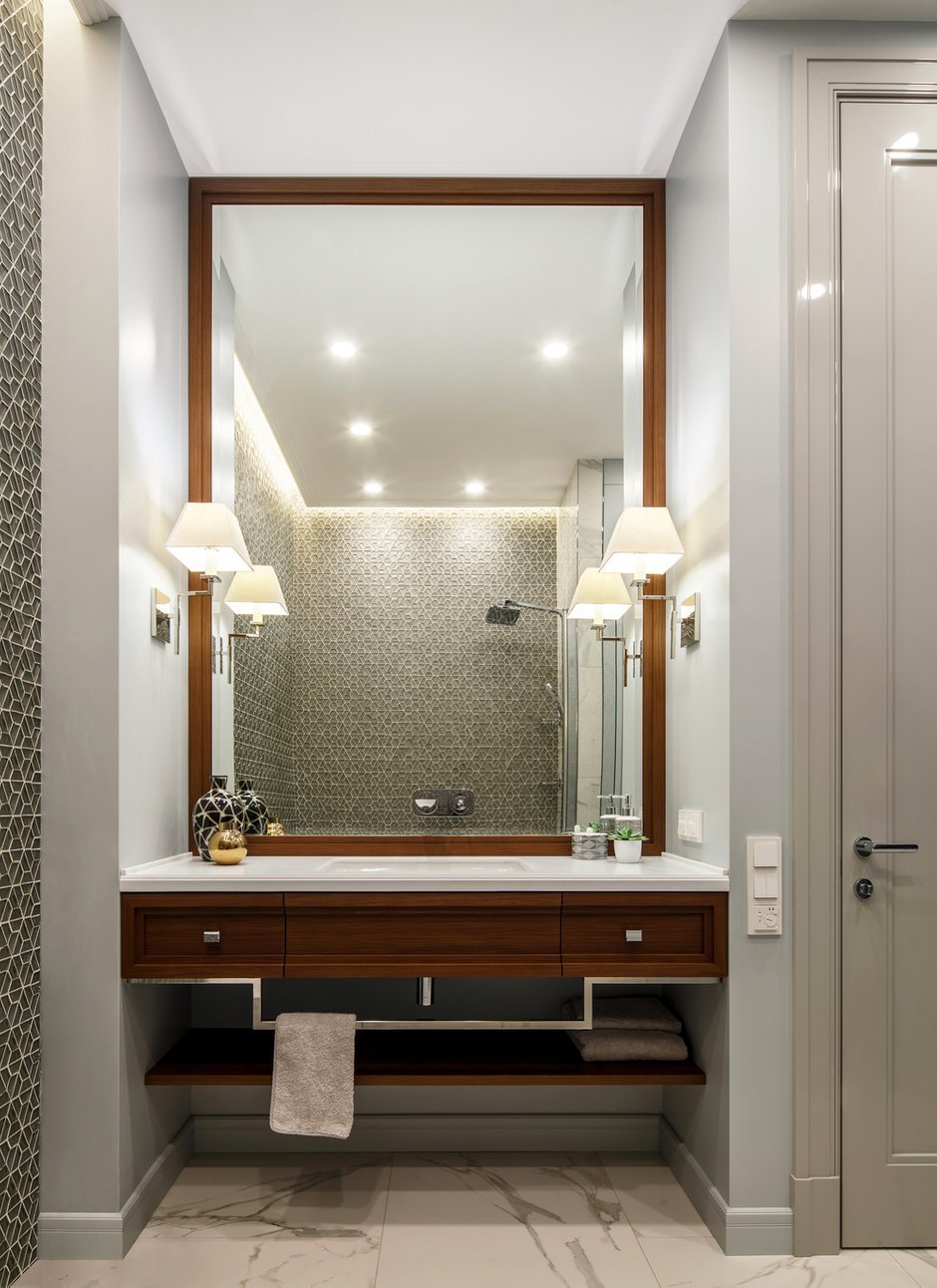 Зеркало в интерьере ванной