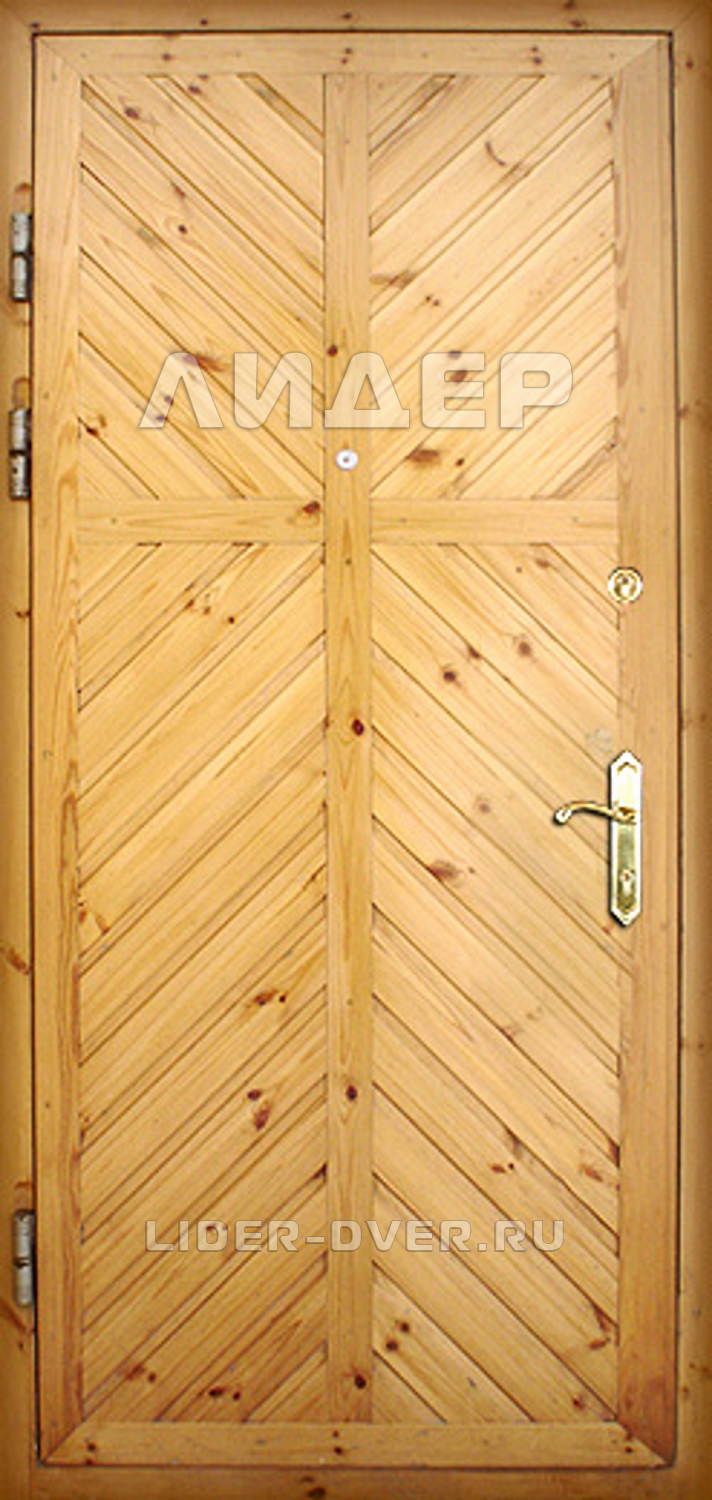 Входная дверь обшить рейкой