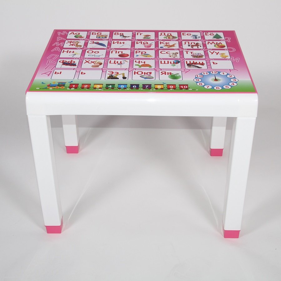 Стол детский стандарт пластик групп голубой с деколью, 60х50х49 см