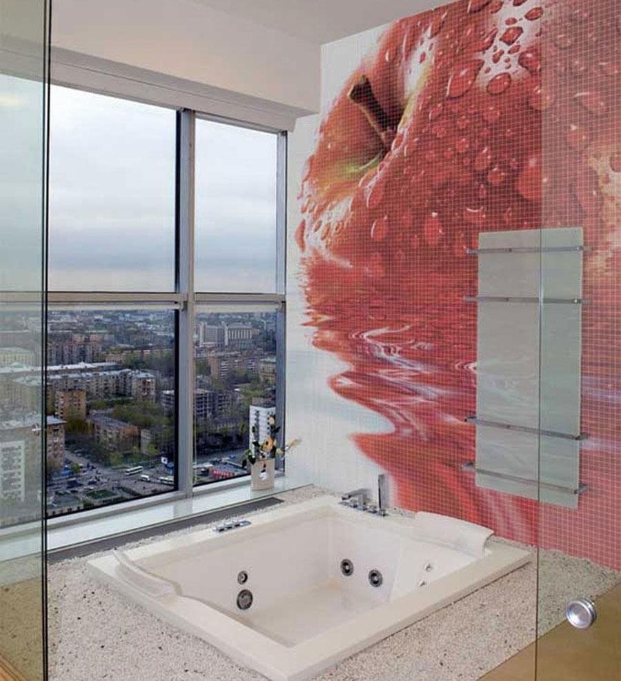 Ванная с пузырьковыми панелями