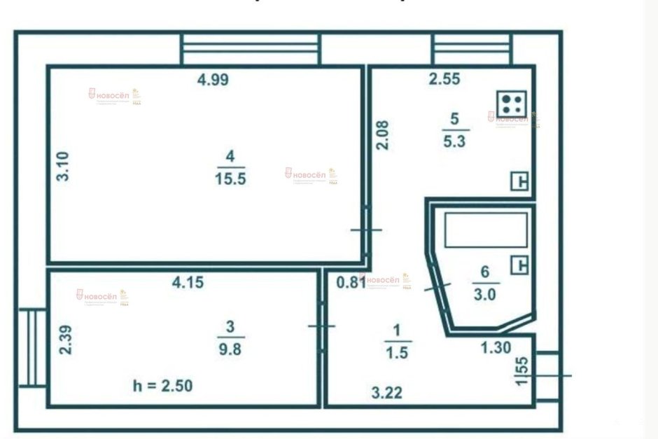 Планировка квартиры 2 комнатной брежневки