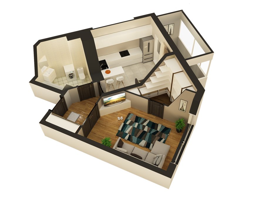 План 4 комнатной квартиры