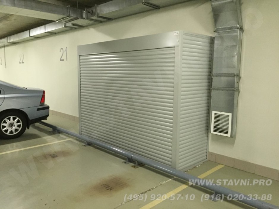 Роллетные перегородки в паркинге