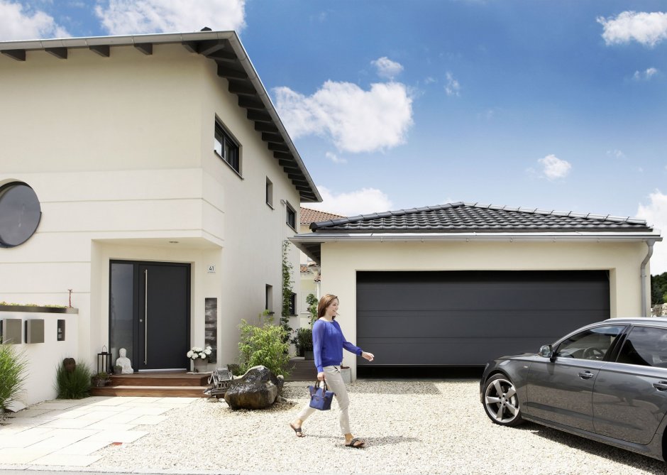 DOORHAN секционные ворота антрацит