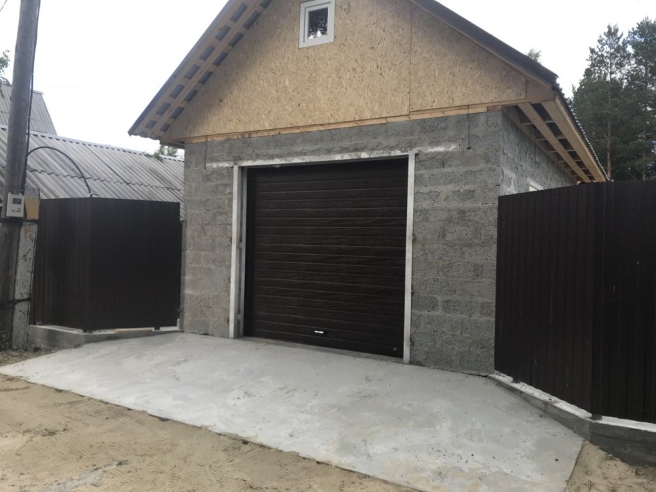 Гараж из шлакоблока