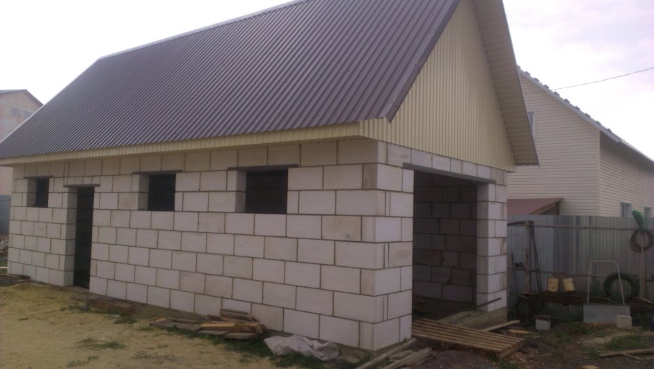 Сарай из пеноблоков 6х4