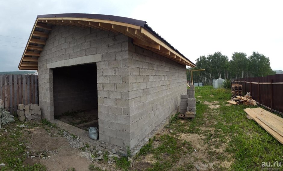 Гараж из керамзитобетонных блоков