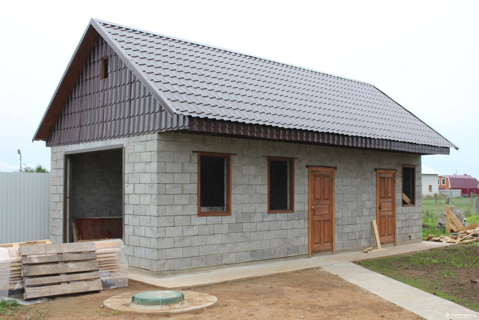 Сарай из пеноблоков 4x3