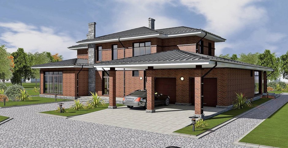 Бруклин, 531,1 м2, кирпичный дом с гаражом