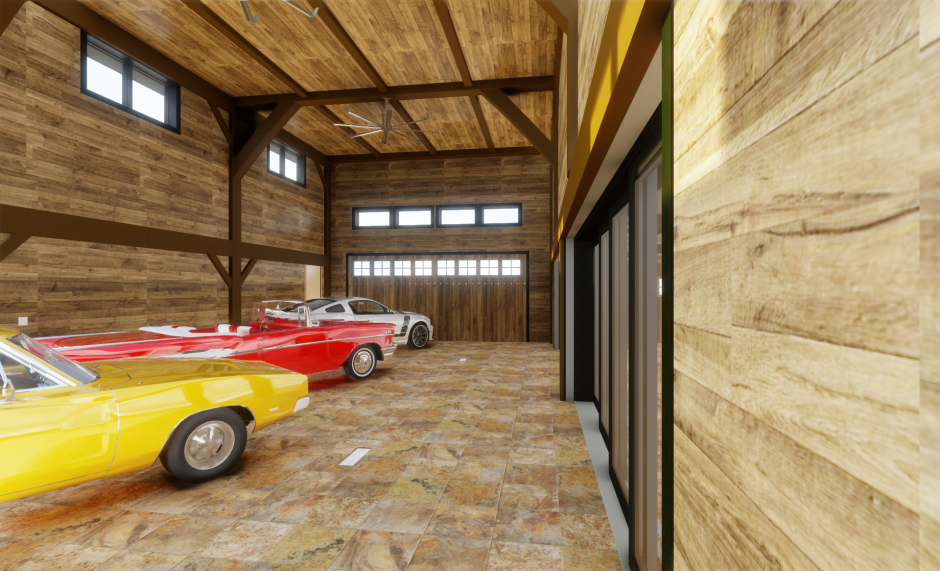 Гараж дерево интерьер