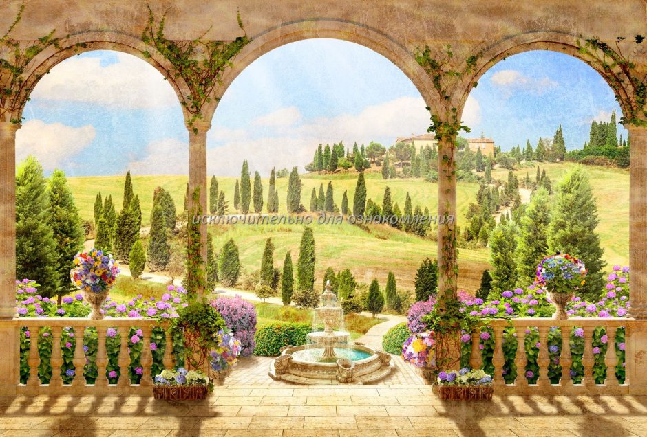 Картина фреска Райский сад