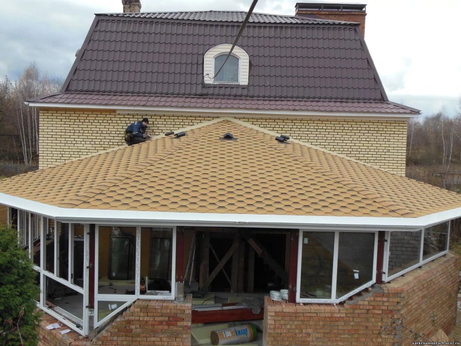 Крыша из поликарбоната для террасы