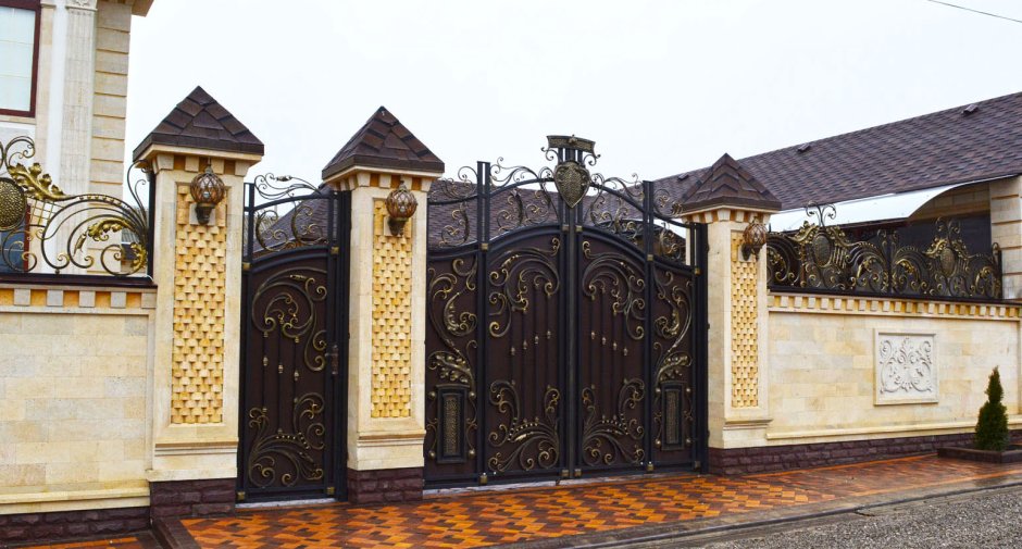 Кованые ворота в Чечне