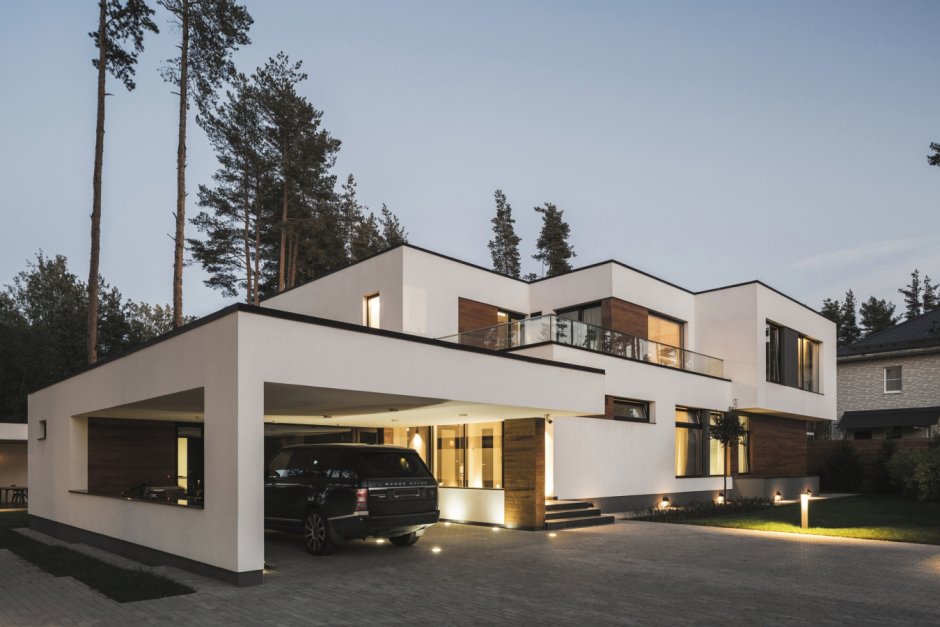 Дом в современном стиле с гаражом