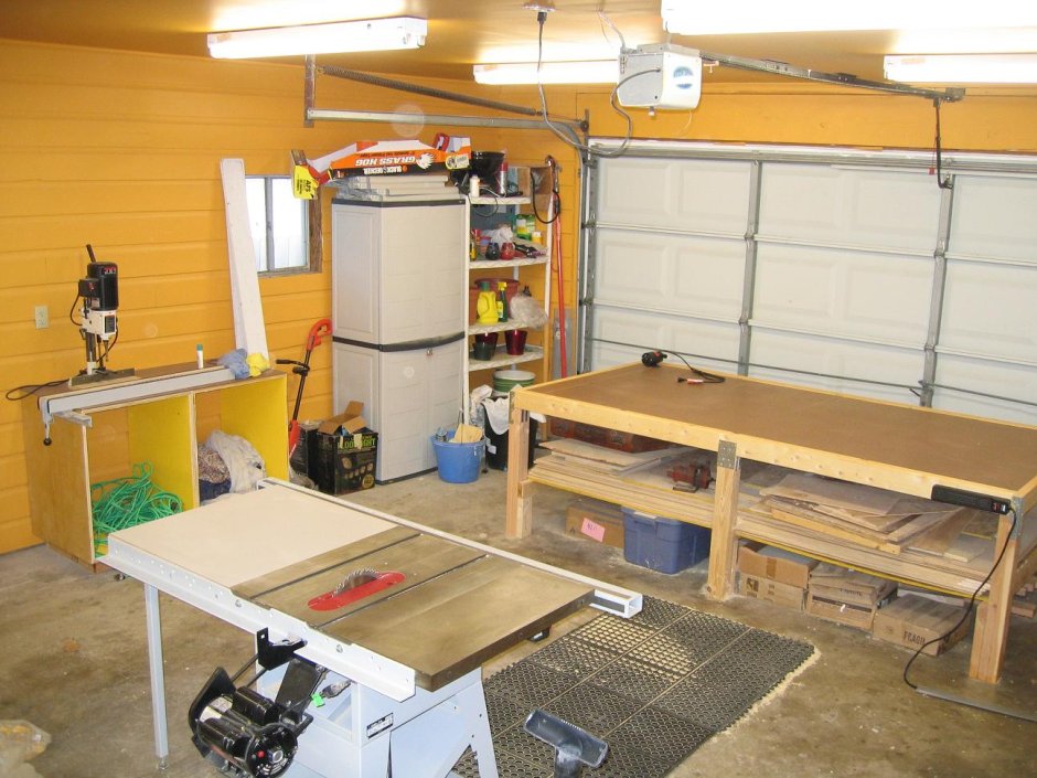 Планировка столярной мастерской в гараже