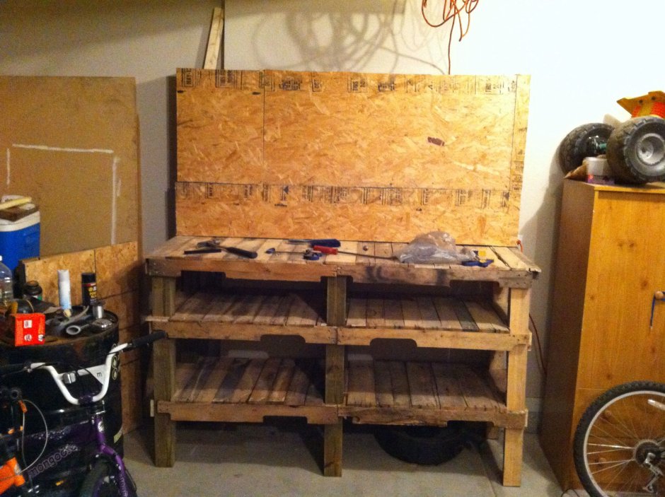 Узкий стеллаж в гараж