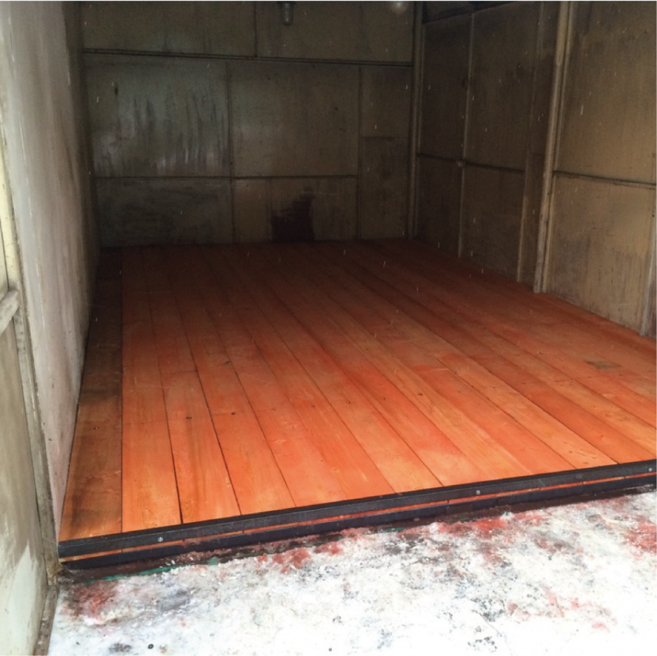 Пол в гараже из досок