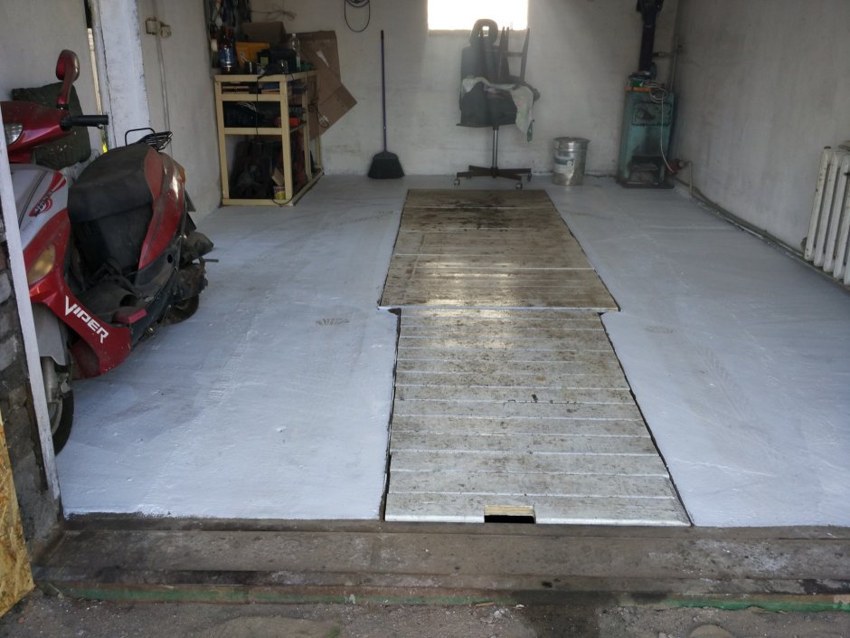 Отделка пола в гараже