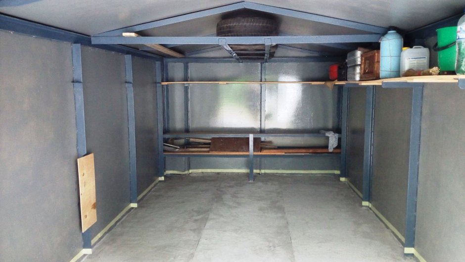 Отделка металлического гаража внутри