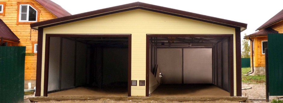 Тёплый гараж из сэндвич панелей