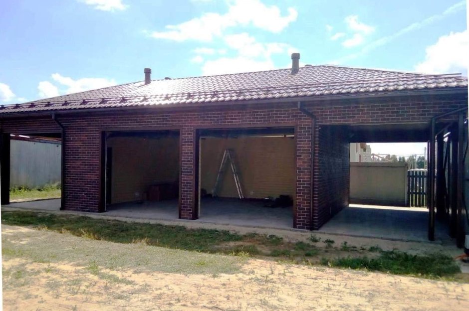 Гараж из кирпича проекты