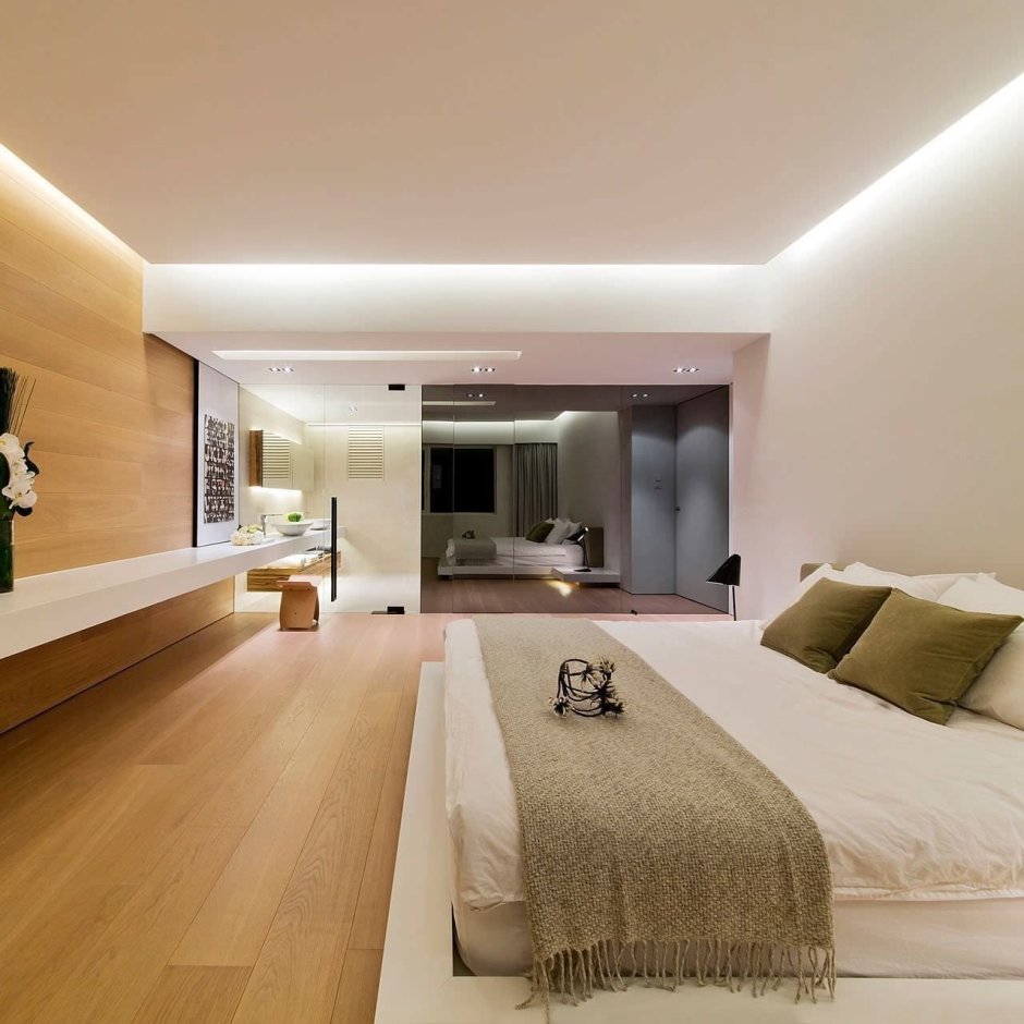 Освещение спальни в современном стиле