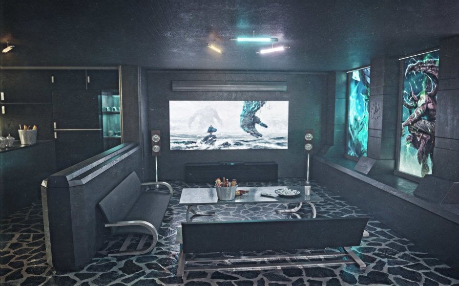 Комната в стиле Cyberpunk 2077