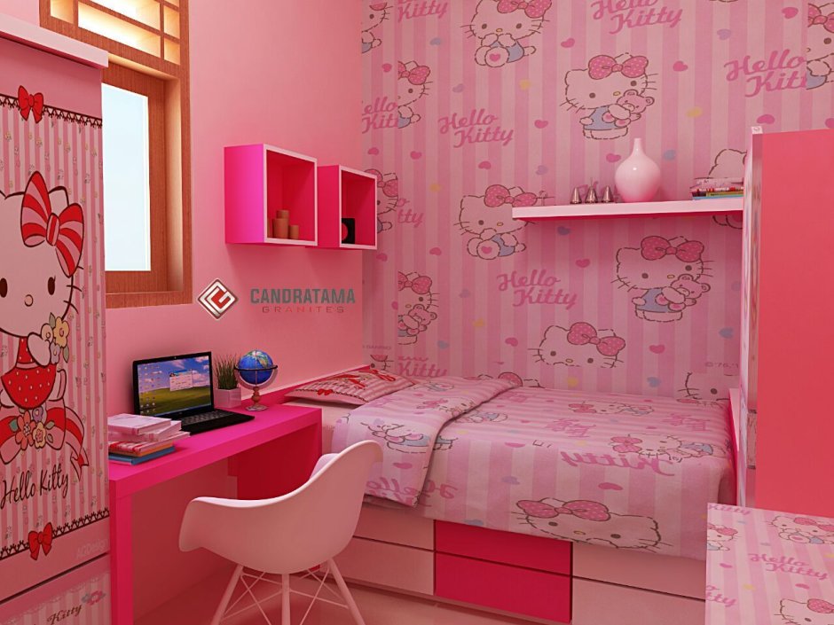 Розовая комната Хелло Китти