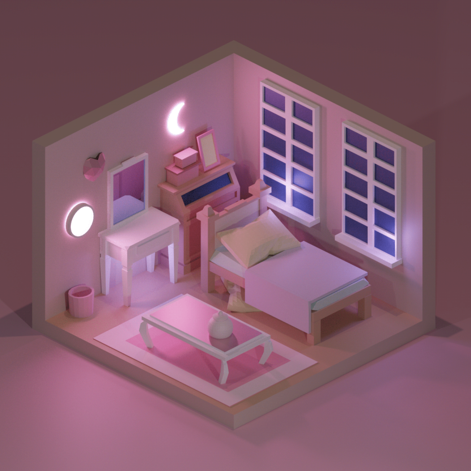 Blender модель комнаты