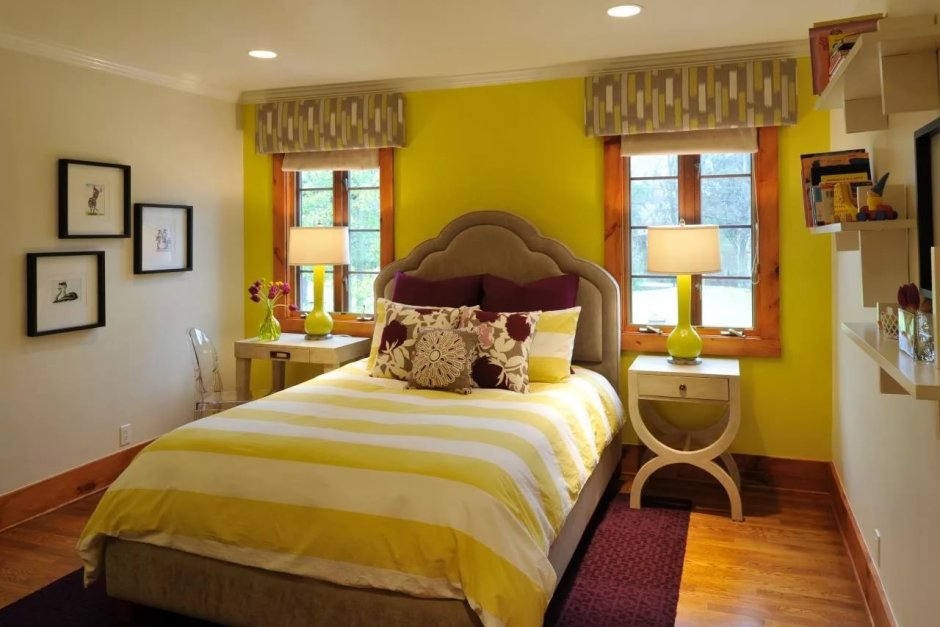 Спальня в желтом цвете