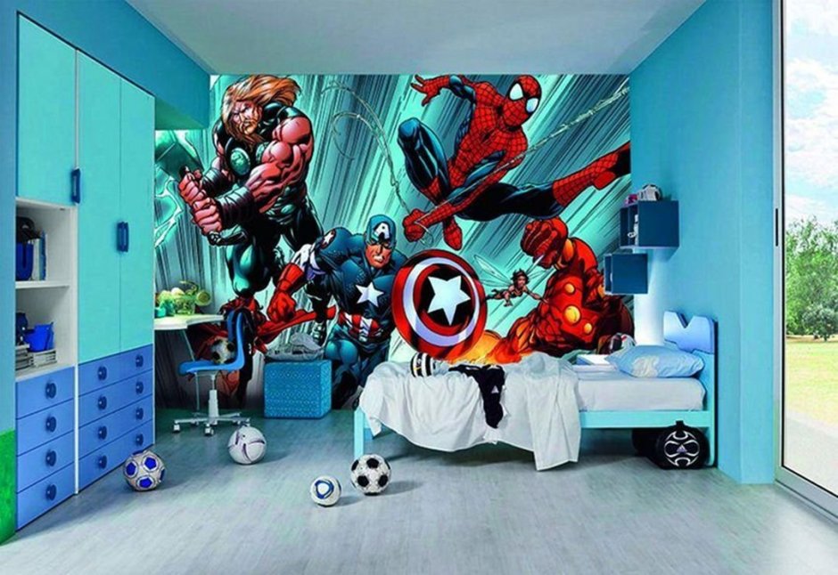 Детская комната мальчик Супергерои