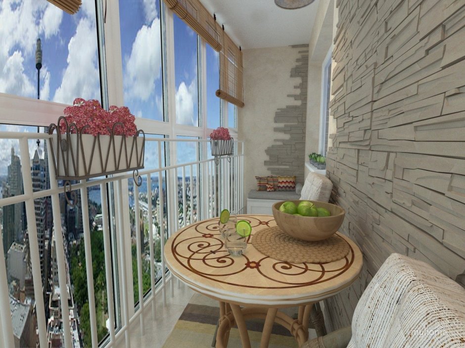Средиземноморский стиль в интерьере балкона