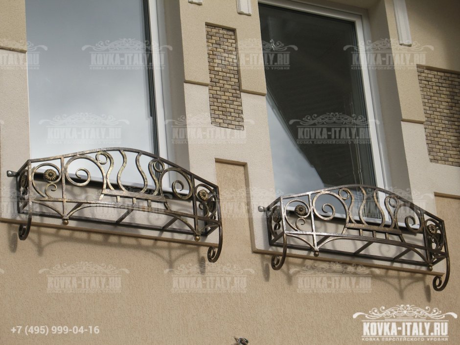 Кованые Балкончики для цветов на окне