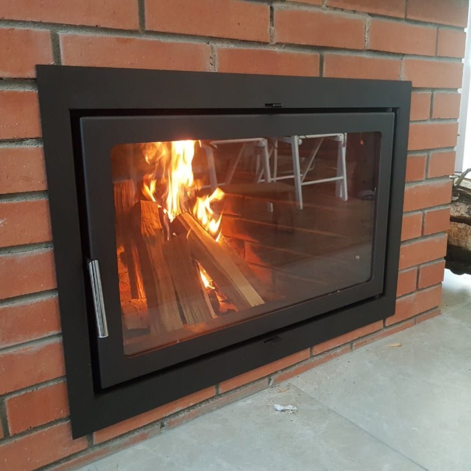 Дверца с огнеупорным стеклом Robax 17'' (351x351) Теплодар