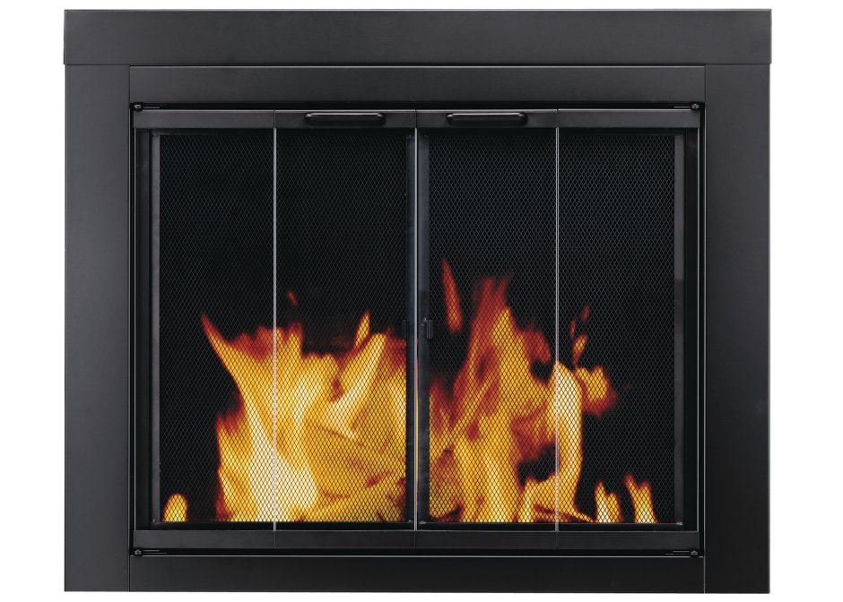 Стеклянный экран для камина