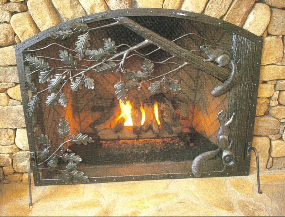 Кованые камины декоративные