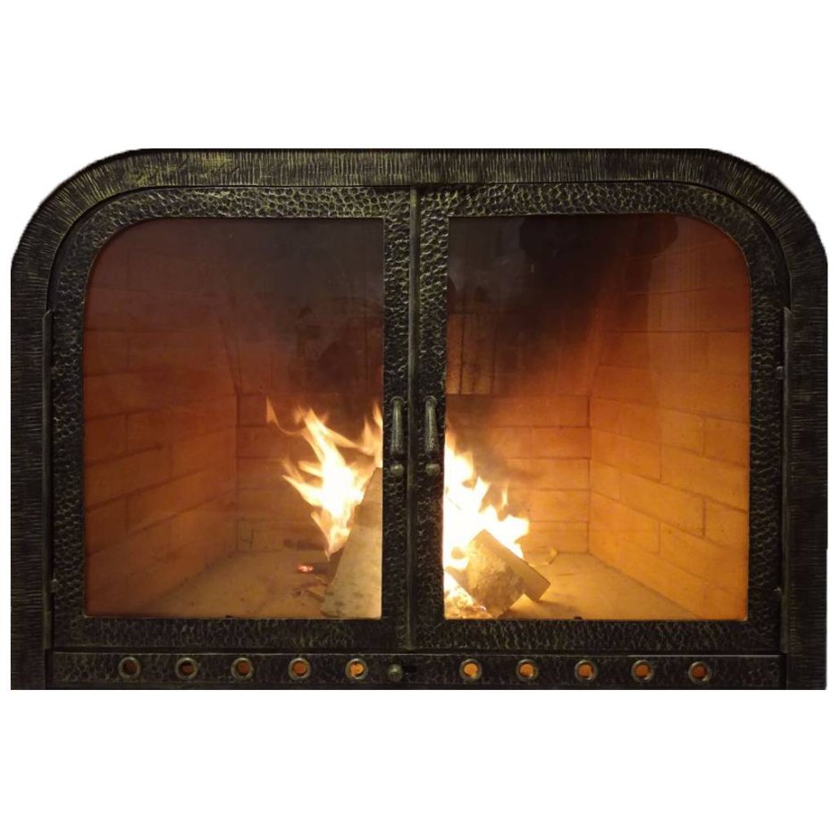 Стеклянная дверь в камин 680х450мм