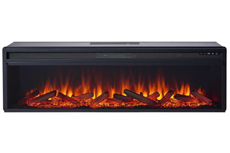 FIDOOVIVIA 35 inch Electric Fire Heater Curved Wall Mounted electrical Fireplaces with Remote Control Flame Effect