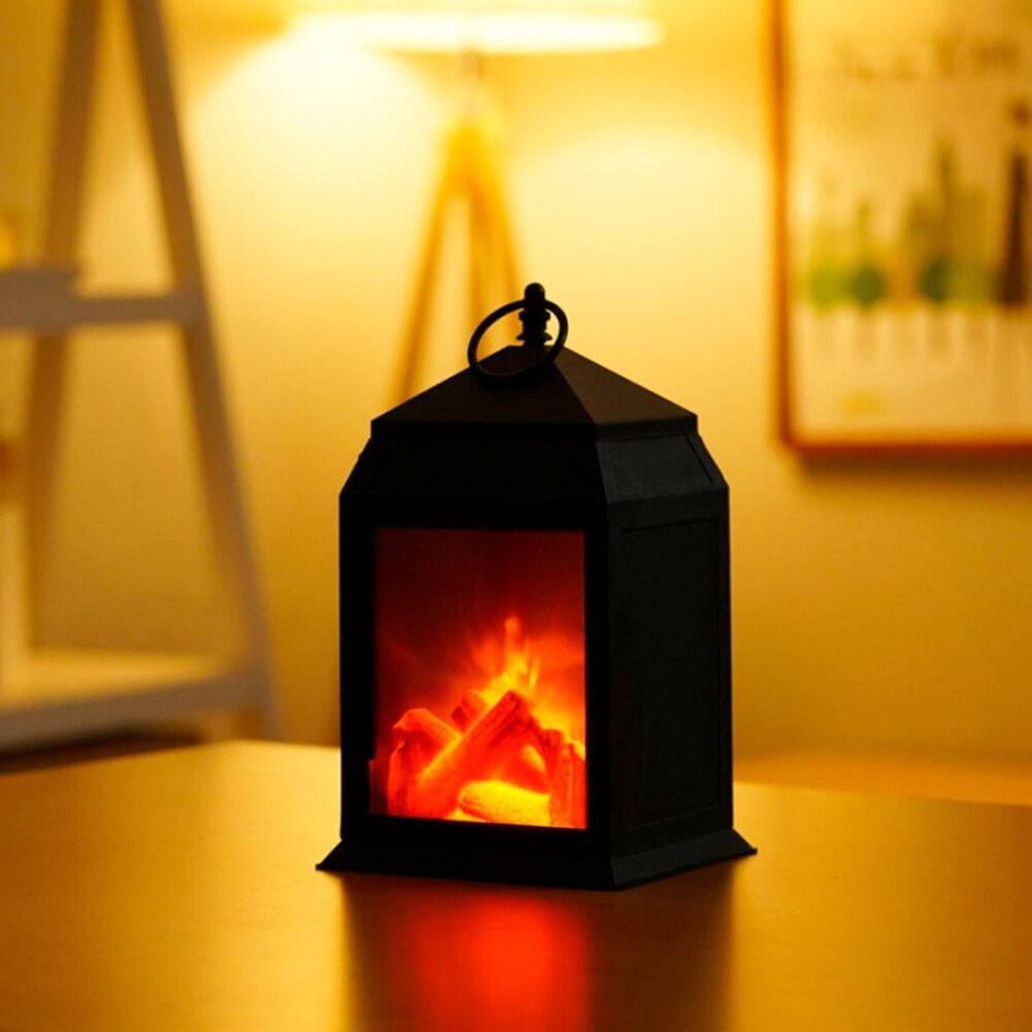 Fireplace led Lantern настольный камин