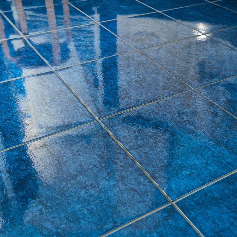 Blue Glossy Floor