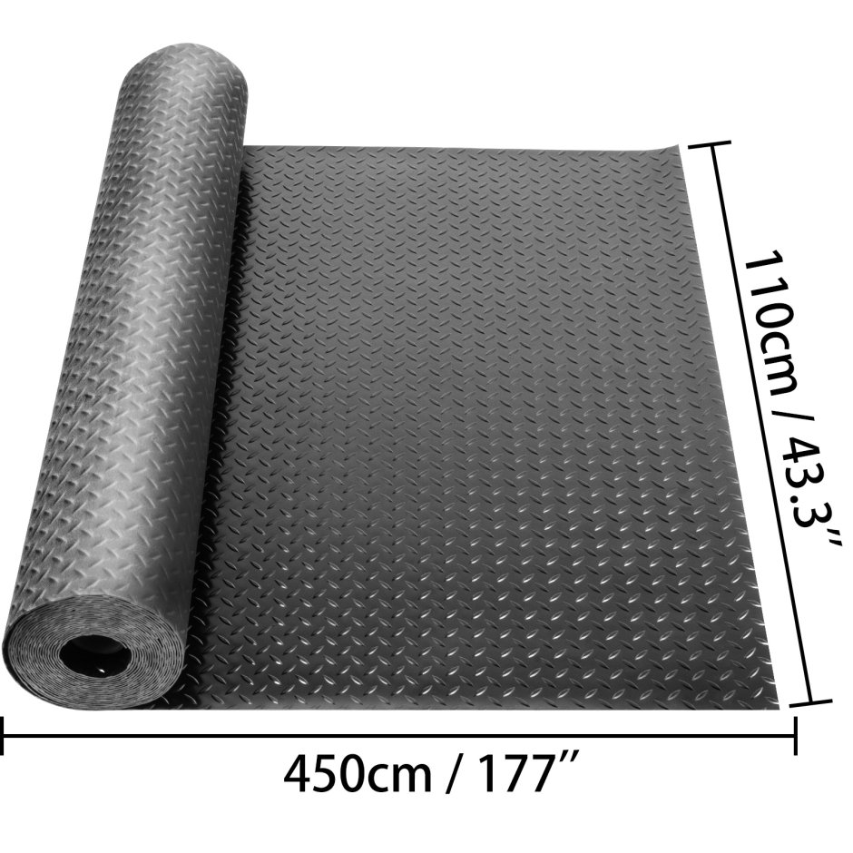 Напольное покрытие резиновое Sindbad, 1м 10 м 3 мм черное рулон