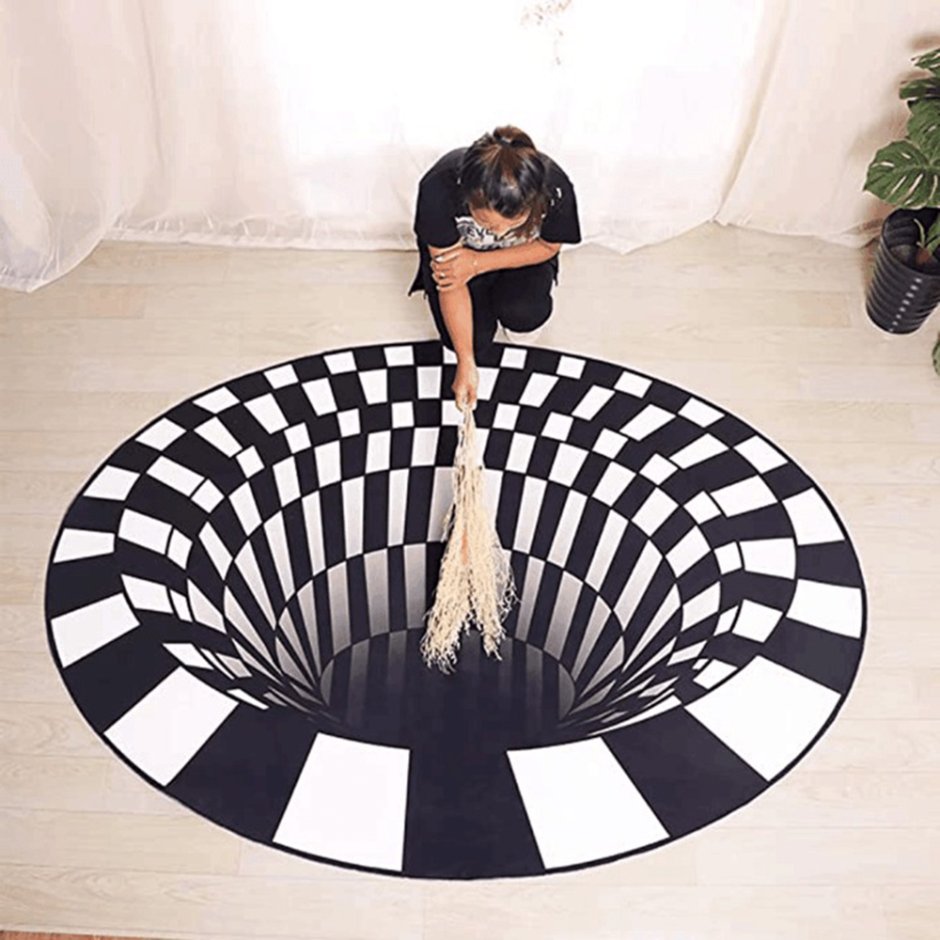 3d Vortex Illusion Carpet