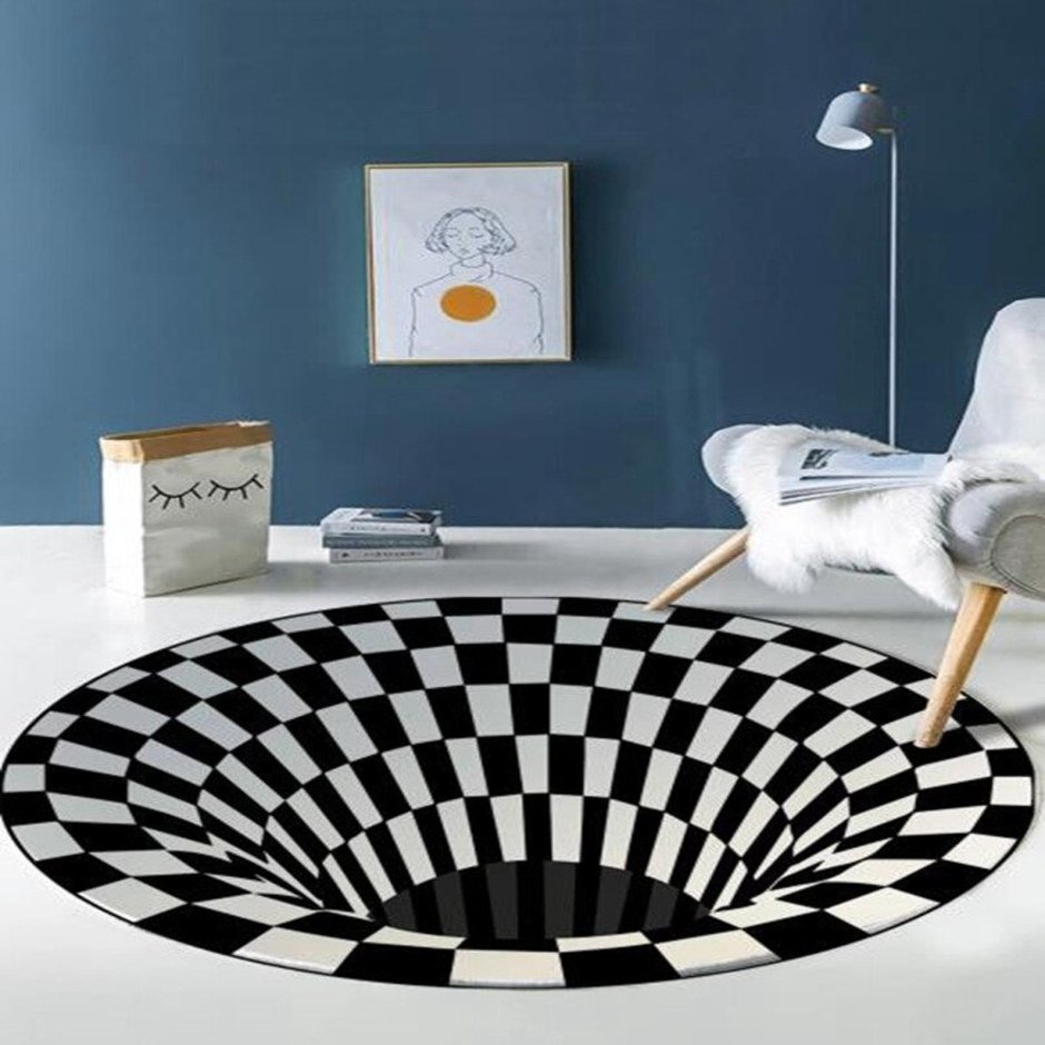 3d Vortex Illusion Carpet