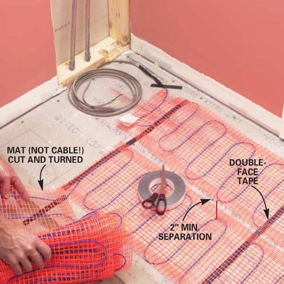 Схема монтажа водяного теплого пола в частном доме