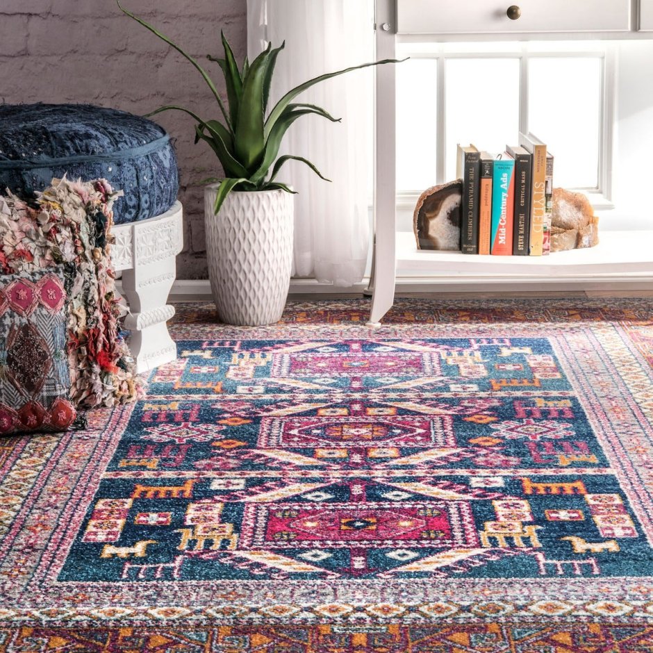 Hand-Knotted High-quality Multi-colored area Rug