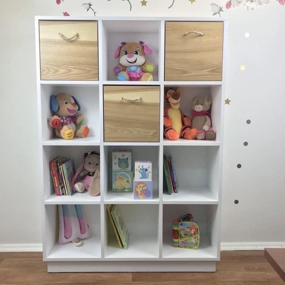Шкаф для игрушек в детскую комнату угловой