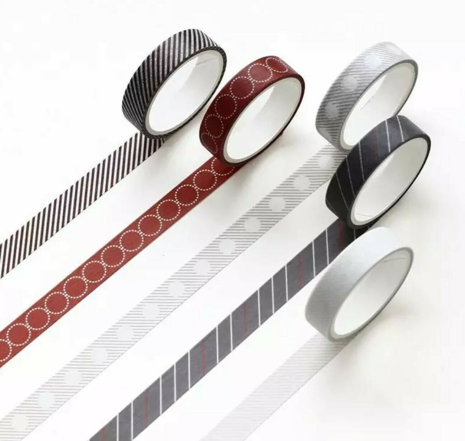 Клейкие ленты декор черные